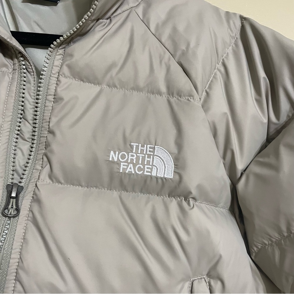 The North Face Women's Clay Gray Hydrenalite Puffer Jacket cropped small - Picture 3 of 7